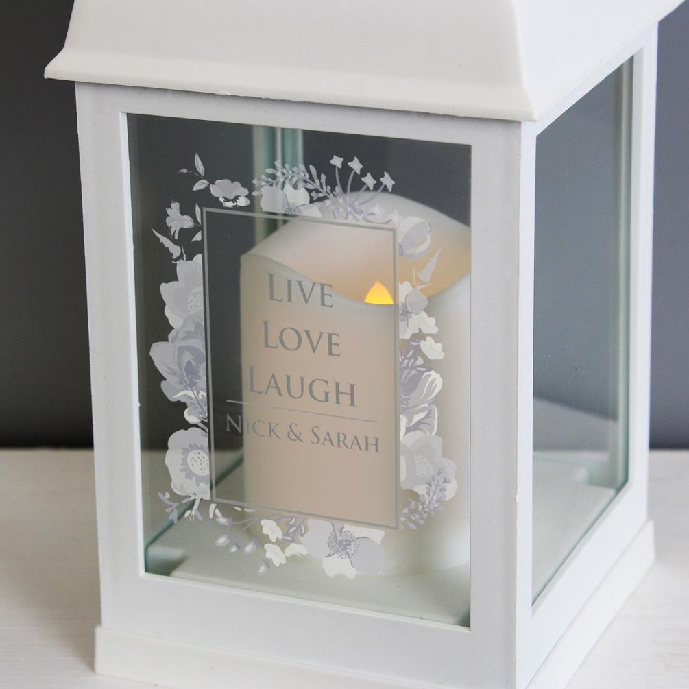 Personalised Soft Watercolour White Lantern Extra Image 2